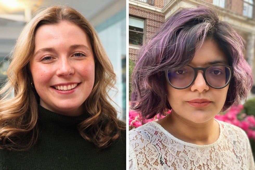 Headshots of Laura Connolly and Amama Mahmood.