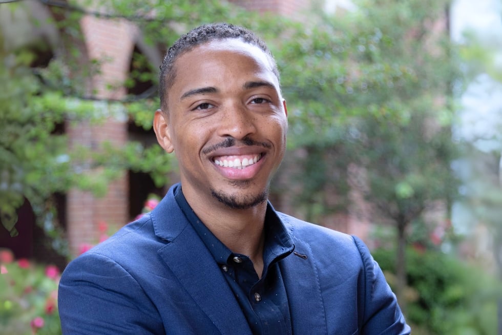 Headshot of Jeremy D. Brown on the Homewood campus.